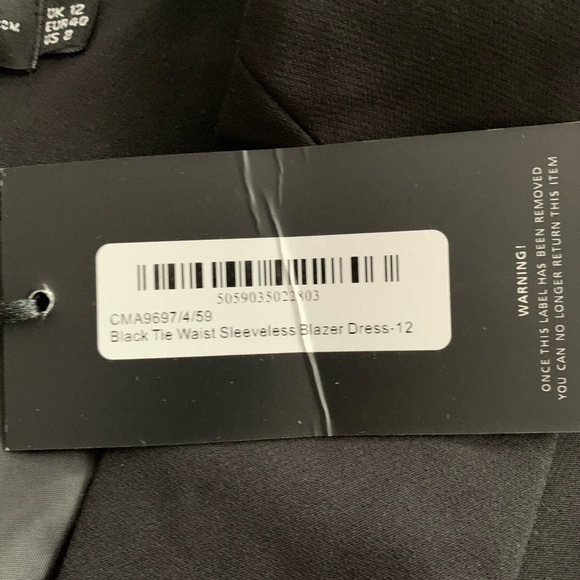 Black tie sleeveless dress - Picture 4 of 4